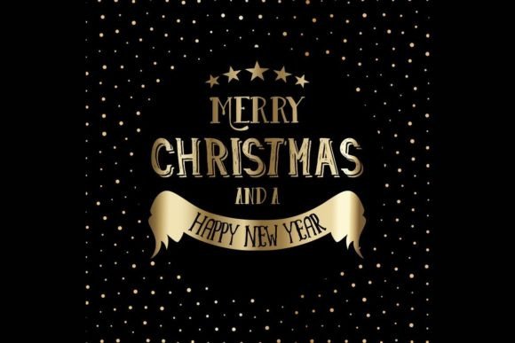Black Gold Merry Christmas: A Festive Design Element for Modern Creators