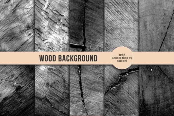 Black White Wood Texture Background