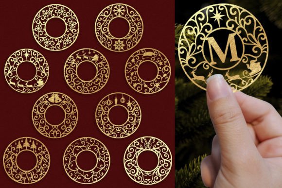 Christmas Papercut Monograms 10 SVG S: Elevate Your Holiday Crafting with Precision