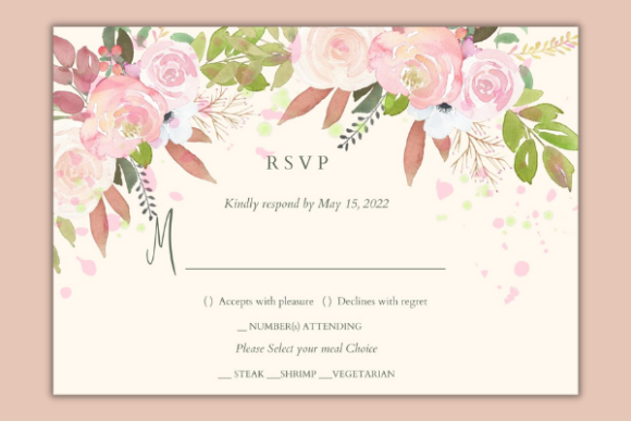 EDITABLE Wedding RSVP Card