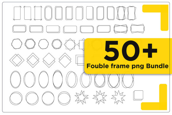 Elevating Brand Identity and Craftsmanship with the Double Frame Png, 50 Svg Bundle