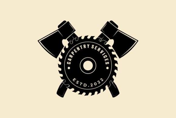 Enhancing Brand Identity with the Carpentry Services Ax and Saws Logo