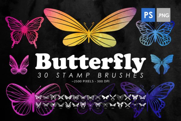 Enhancing Creativity with Butterfly Stamp Brushes in Photoshop and Procreate