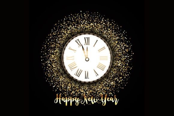 Gold Glitter New Year Celebration Backgrounds: A Sparkling Addition to Your Design Projects