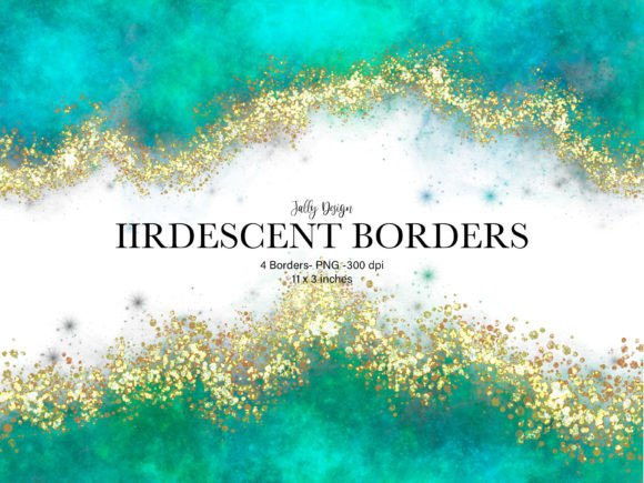 Magical Aquamarine Border Clip Art
