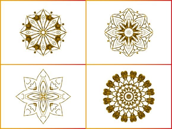 Mandala Gold Gradation Line Abstract
