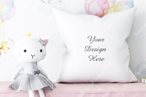Pillow Mockup Kids - 223: A Must-Have for Presenting Home Decor and Design Concepts