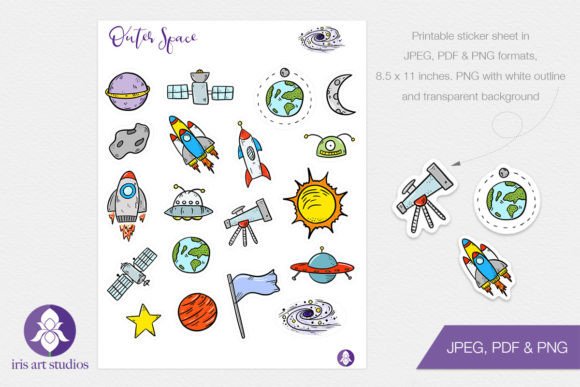 Printable Outer Space Stickers: A Creative Tool for Organizers and Artists