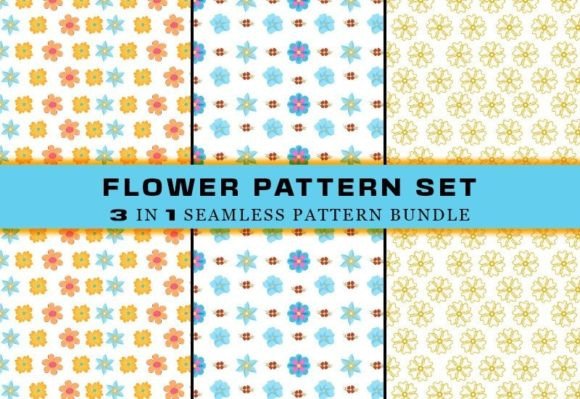 Summer Flower Seamless Pattern Bundle