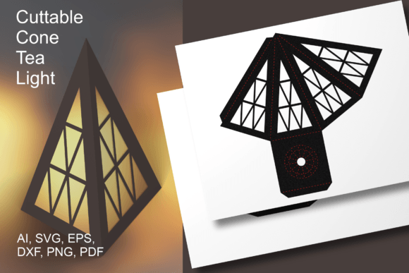 Triangles Patterned Xmas Cone Lantern – A Strategic Addition to Festive and Creative Spaces