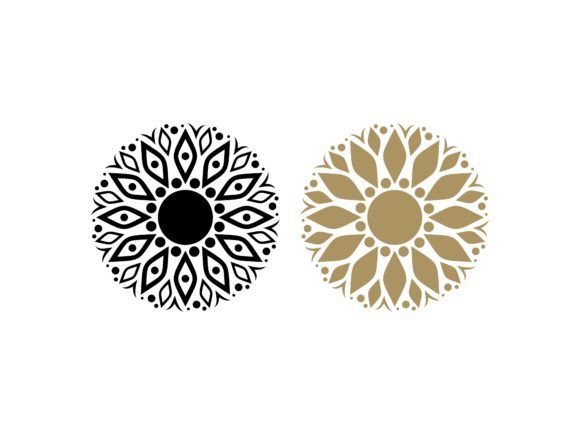 Unique Flower Mandala Set Logo