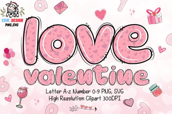 Valentine Doodle Alphabet for Creative Projects