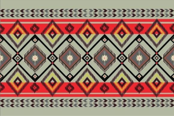 Valentine Ethnic Red Tribal Pattern